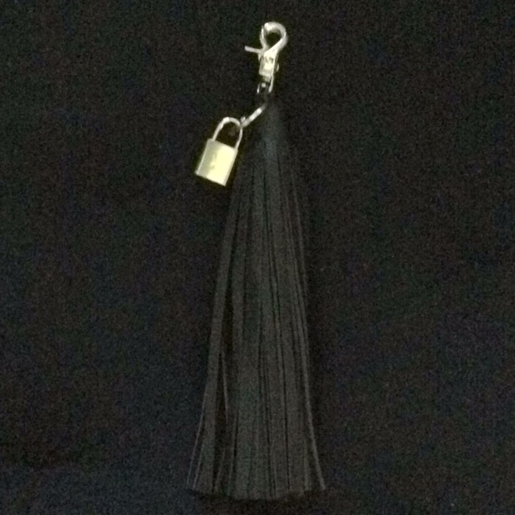 Genuine Leather Tassel Charm w/ Louis Vuitton Lock - Picture 1 of 5